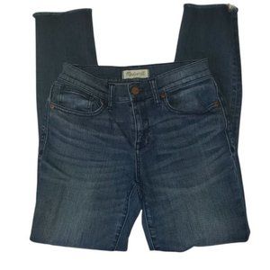 Madewell Distressed Raw Hem Skinny Jeans Size 25